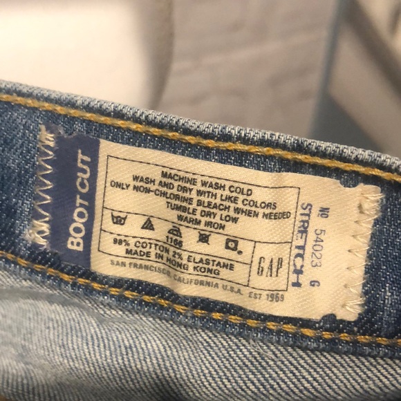 Gap 1969 blue jeans size 4 Boot cut - Picture 4 of 7